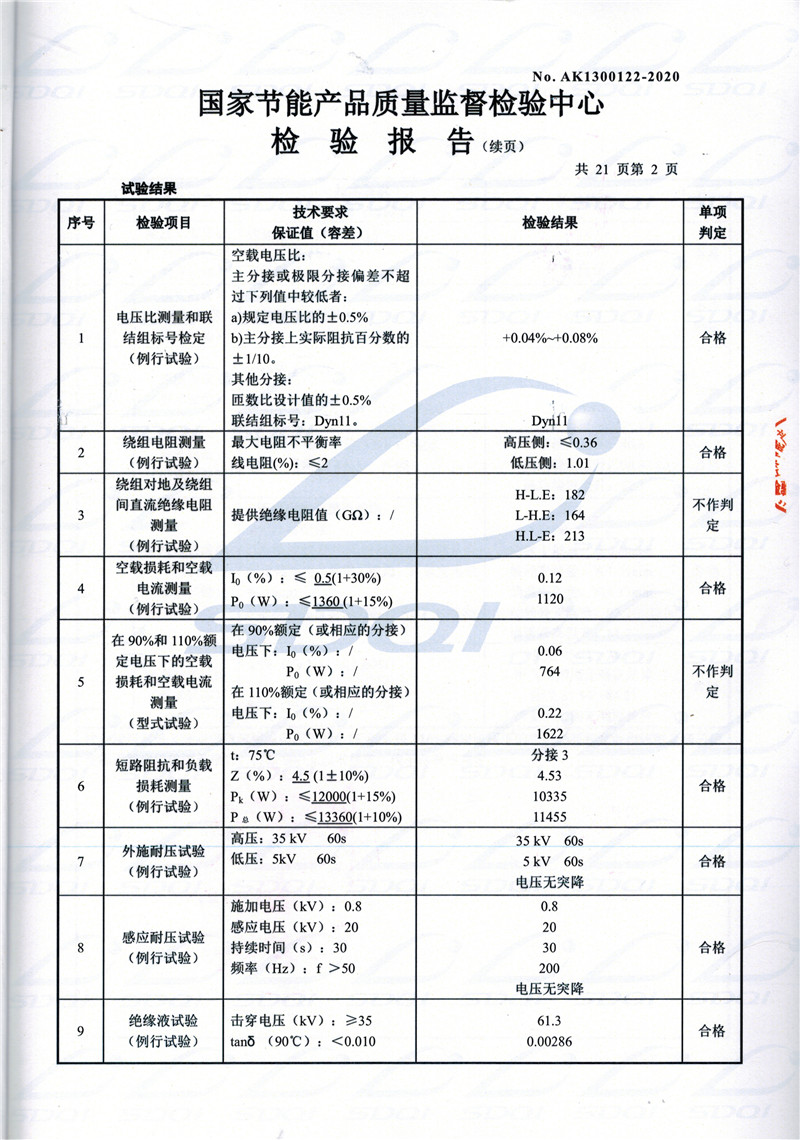 高低压试验报告-S11-1250双牌双牌双牌油浸式变压器-2.jpg